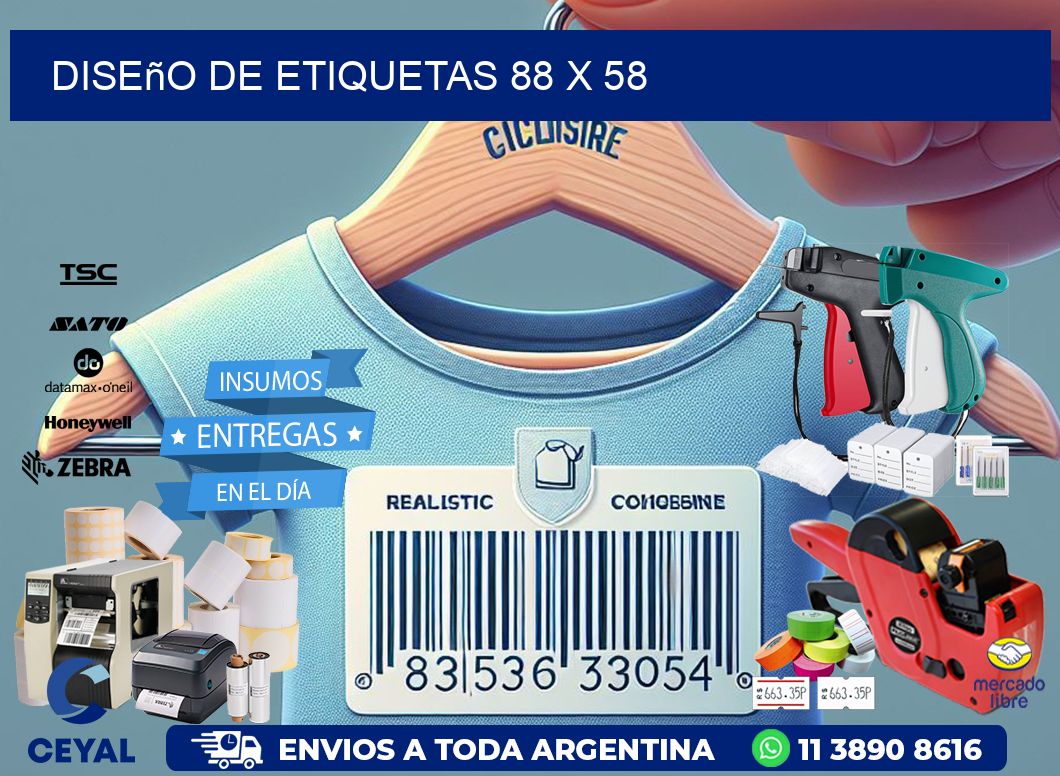 Diseño de etiquetas 88 x 58