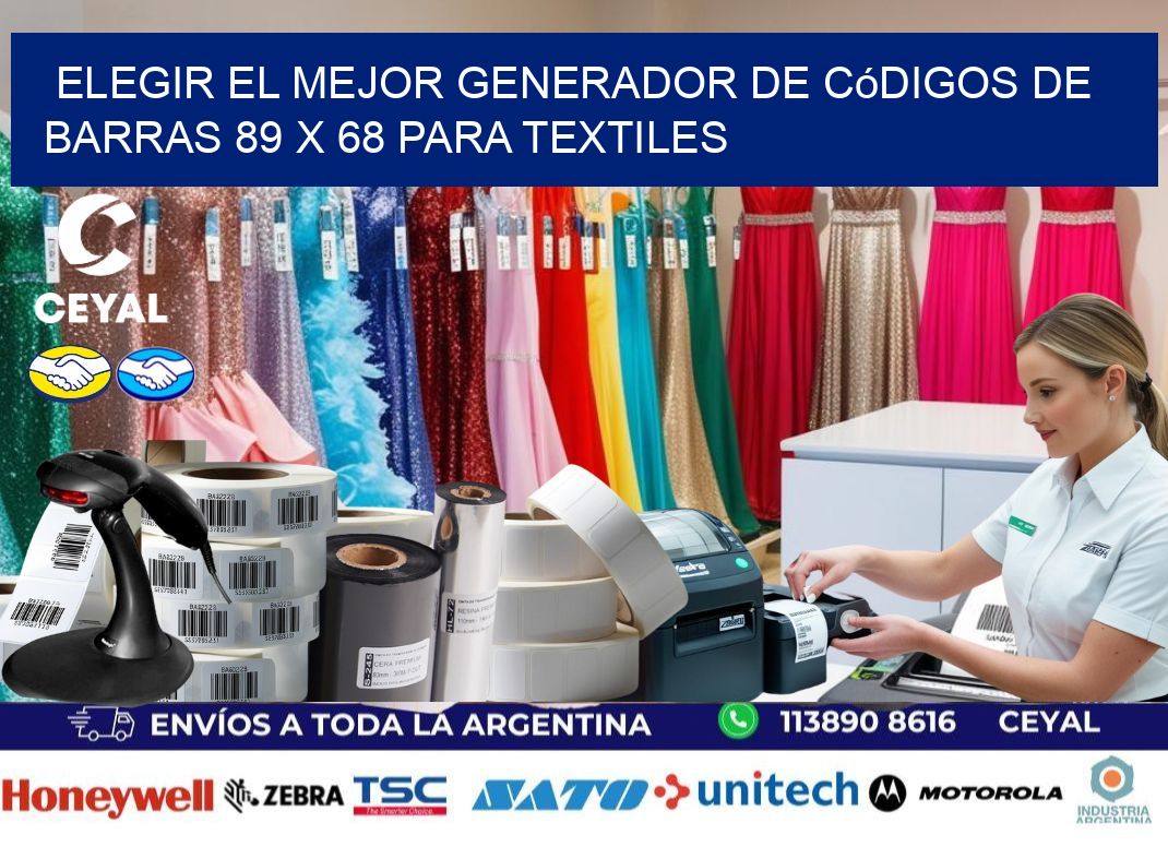 Elegir el Mejor Generador de Códigos de Barras 89 x 68 para Textiles