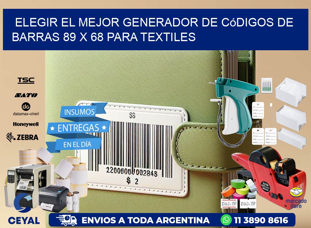 Elegir el Mejor Generador de Códigos de Barras 89 x 68 para Textiles