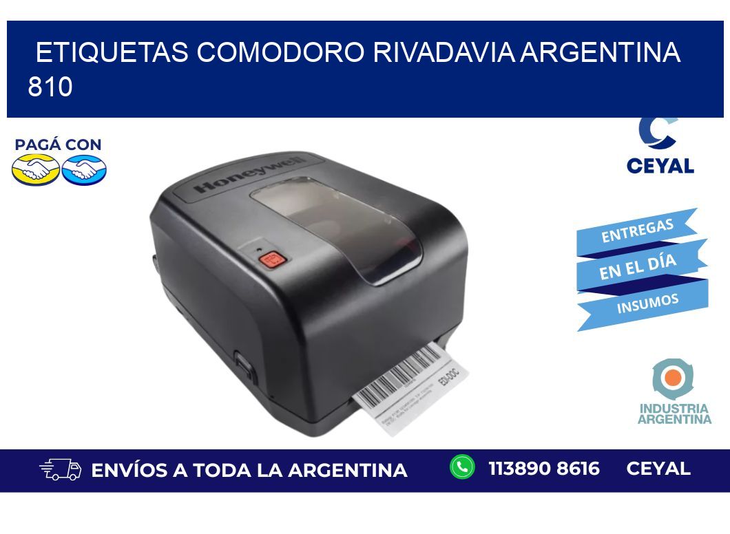Etiquetas Comodoro Rivadavia Argentina 810