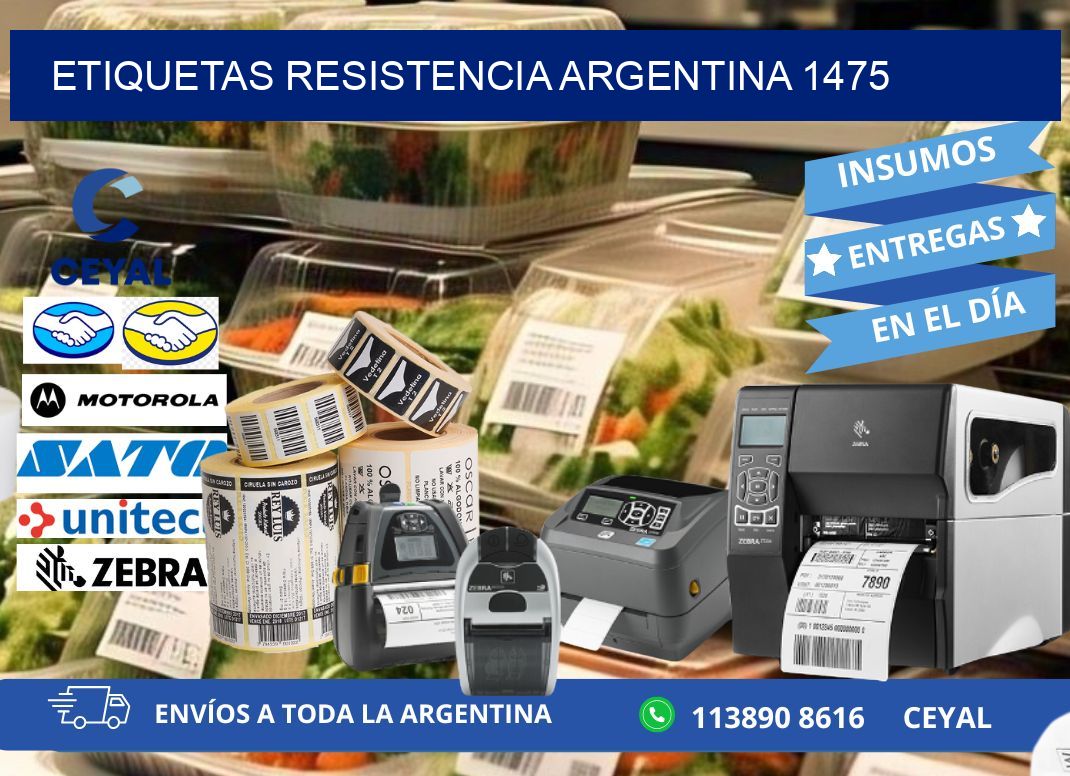 Etiquetas Resistencia Argentina 1475