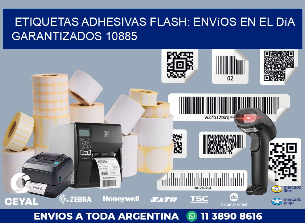 Etiquetas adhesivas Flash: Envíos en el Día Garantizados 10885
