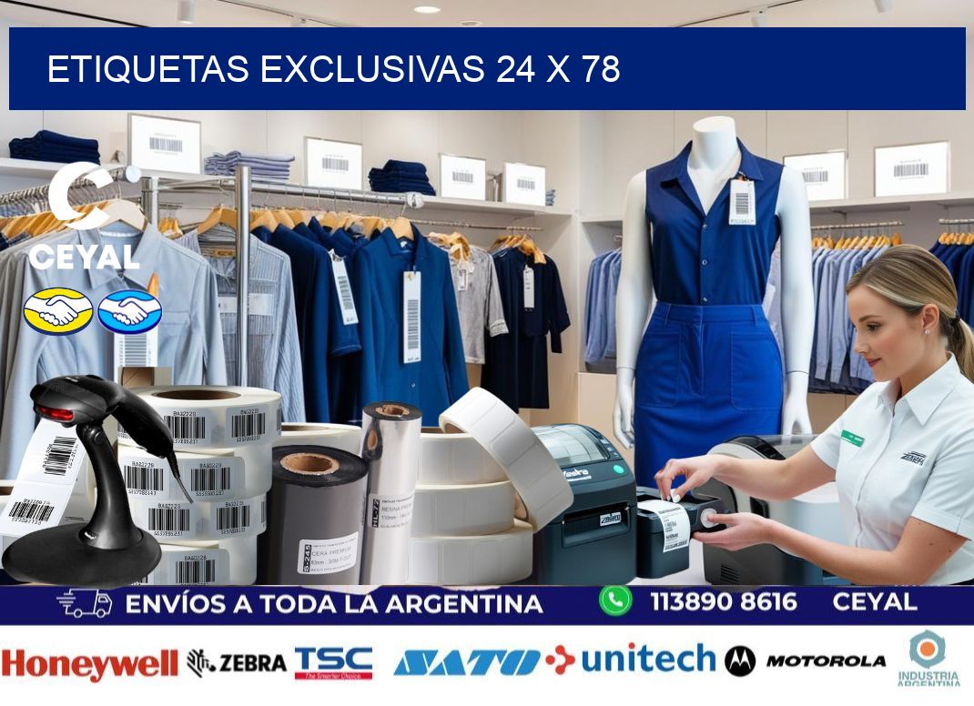Etiquetas exclusivas 24 x 78