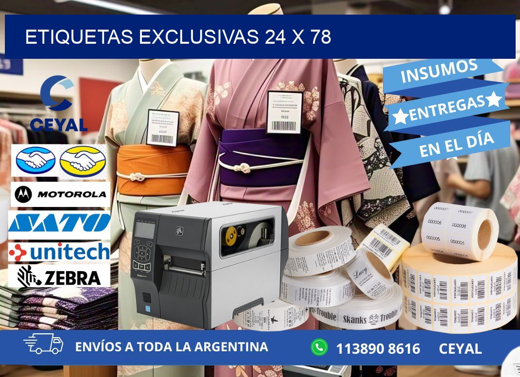 Etiquetas exclusivas 24 x 78