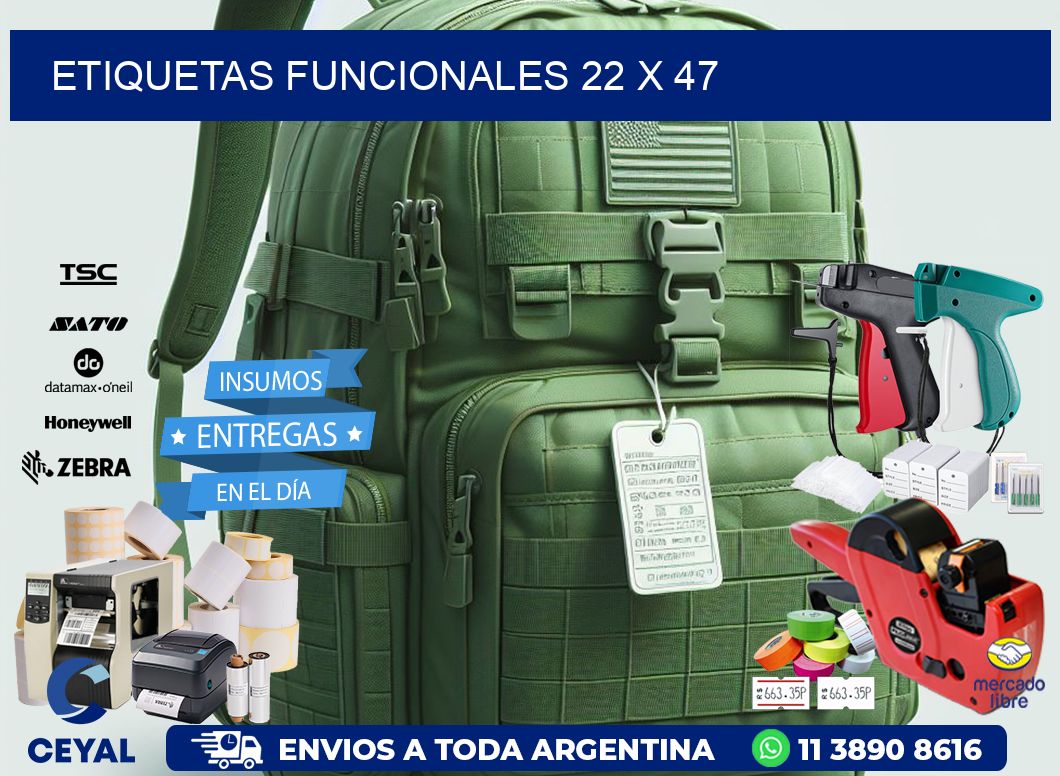 Etiquetas funcionales 22 x 47