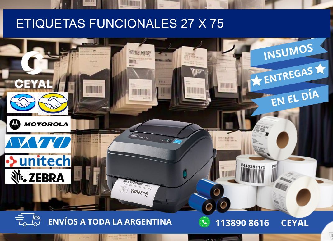 Etiquetas funcionales 27 x 75