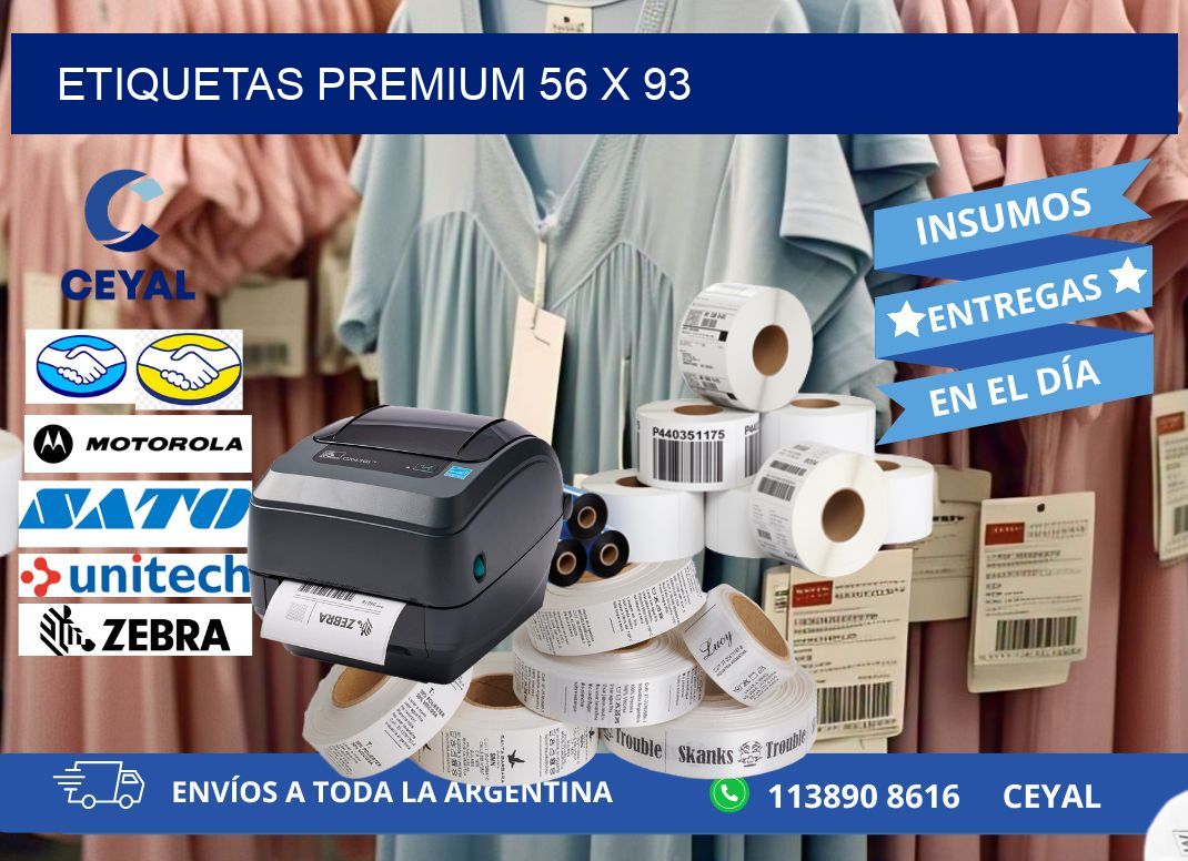 Etiquetas premium 56 x 93