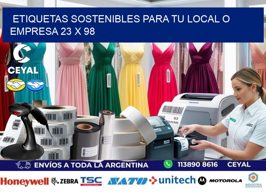 Etiquetas sostenibles para tu local o empresa 23 x 98