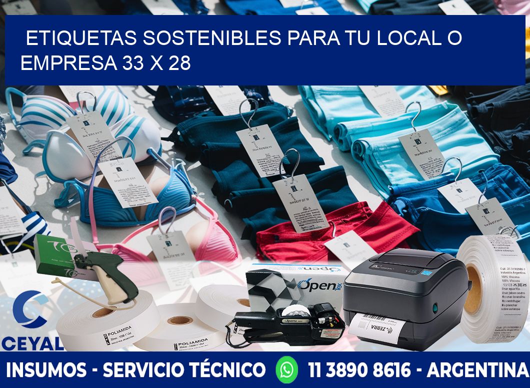 Etiquetas sostenibles para tu local o empresa 33 x 28