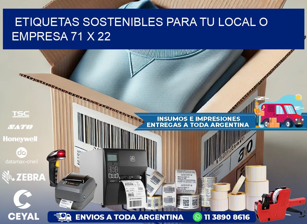 Etiquetas sostenibles para tu local o empresa 71 x 22