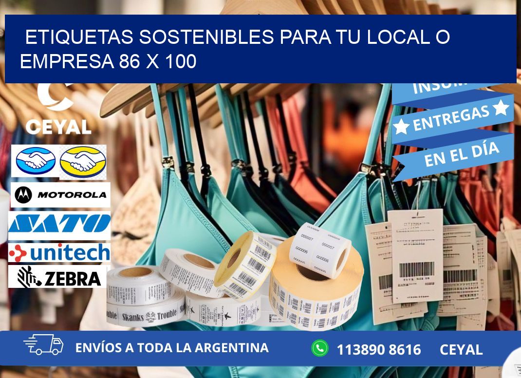 Etiquetas sostenibles para tu local o empresa 86 x 100