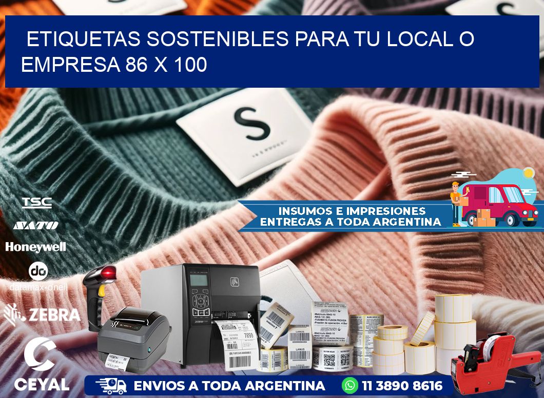 Etiquetas sostenibles para tu local o empresa 86 x 100
