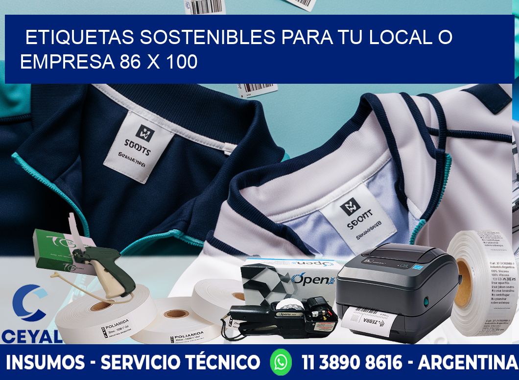 Etiquetas sostenibles para tu local o empresa 86 x 100
