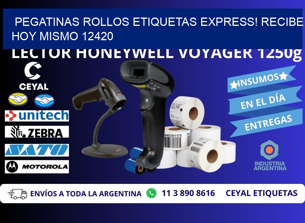 Pegatinas rollos etiquetas Express! Recibe Hoy Mismo 12420