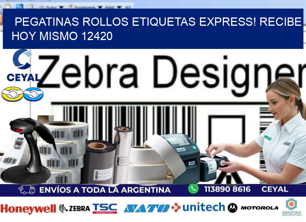 Pegatinas rollos etiquetas Express! Recibe Hoy Mismo 12420