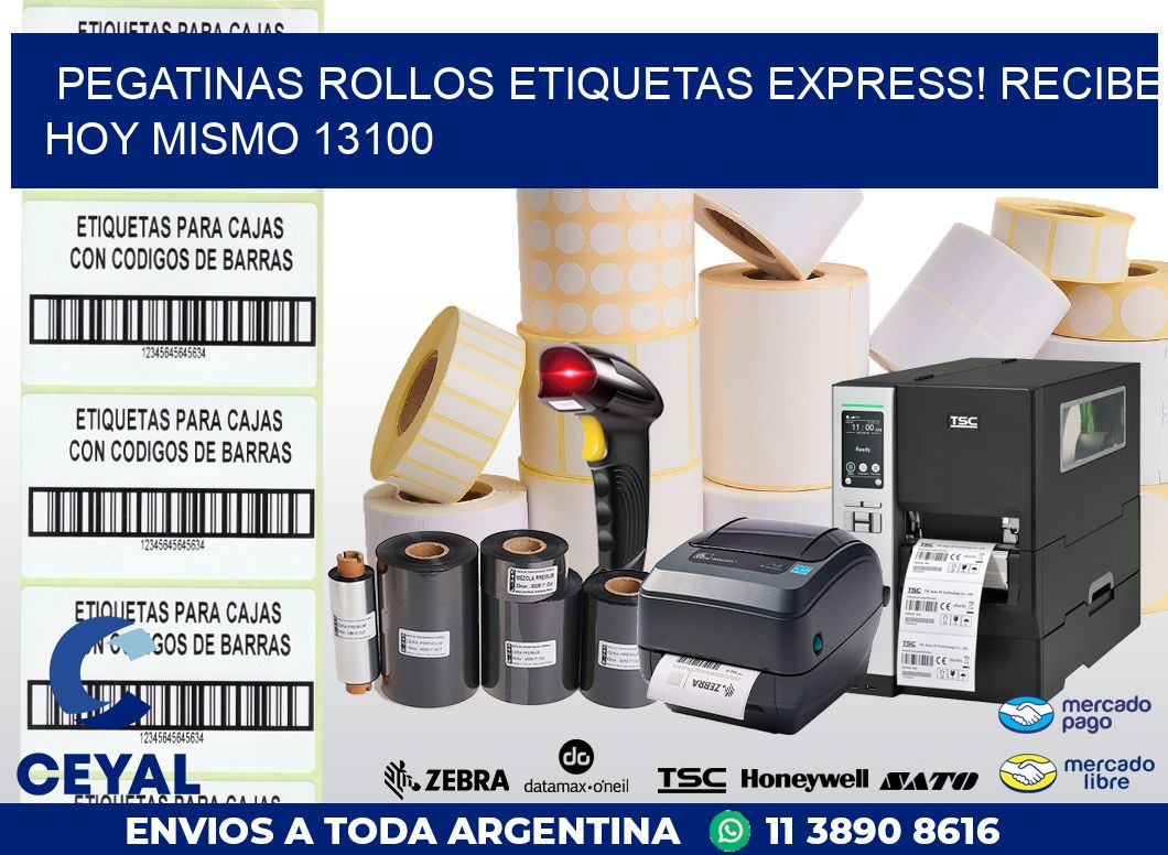 Pegatinas rollos etiquetas Express! Recibe Hoy Mismo 13100