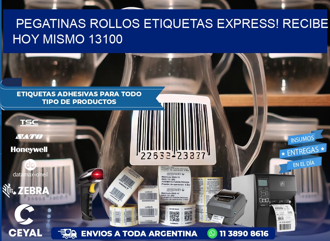 Pegatinas rollos etiquetas Express! Recibe Hoy Mismo 13100