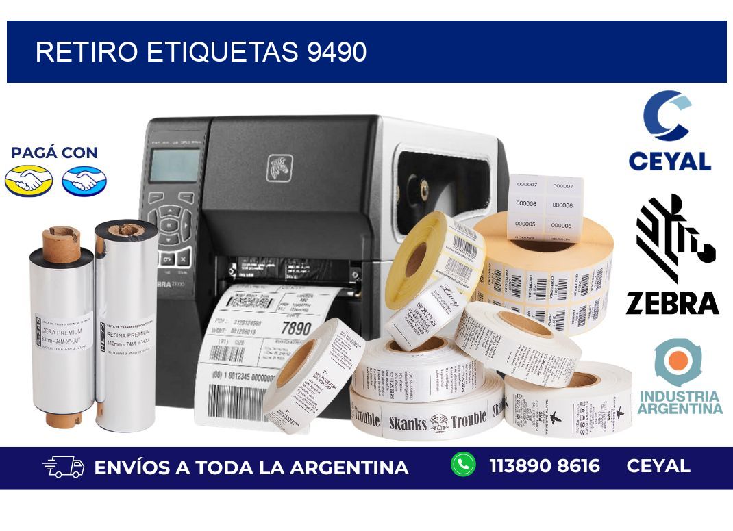 Retiro etiquetas 9490