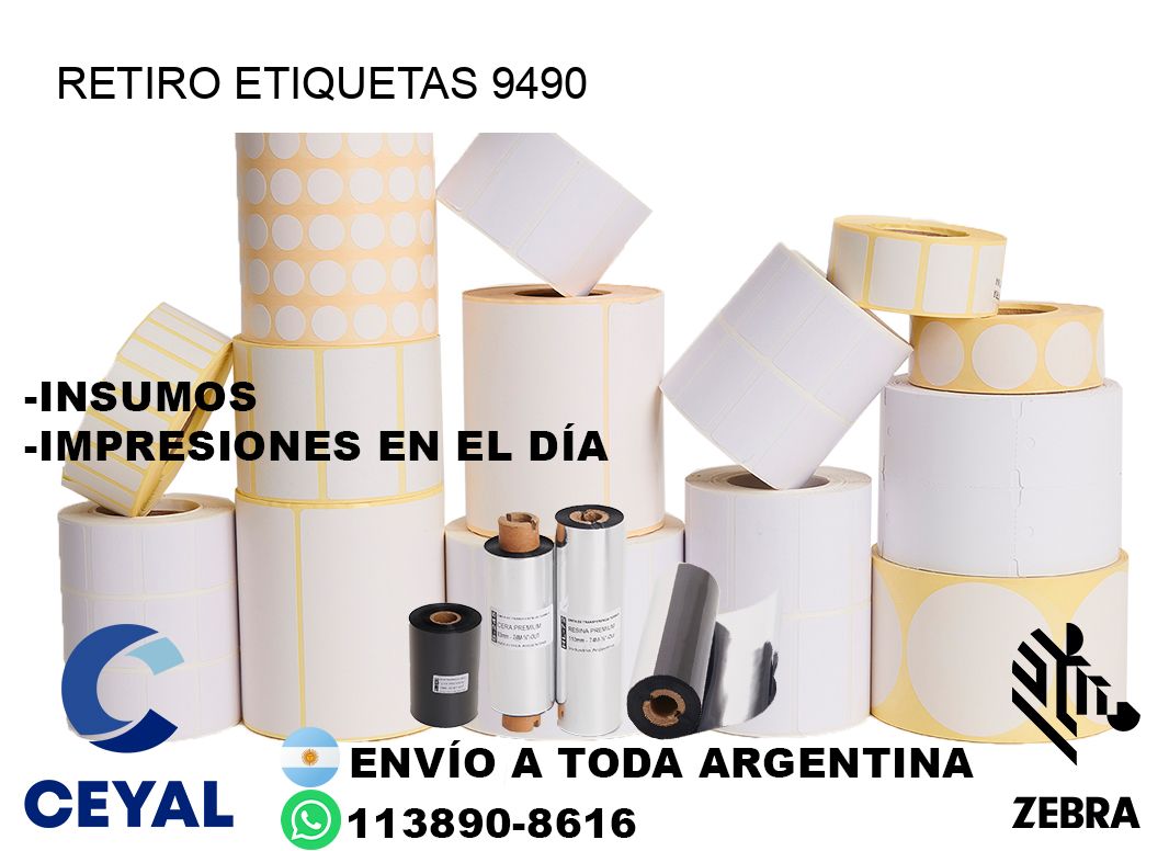 Retiro etiquetas 9490