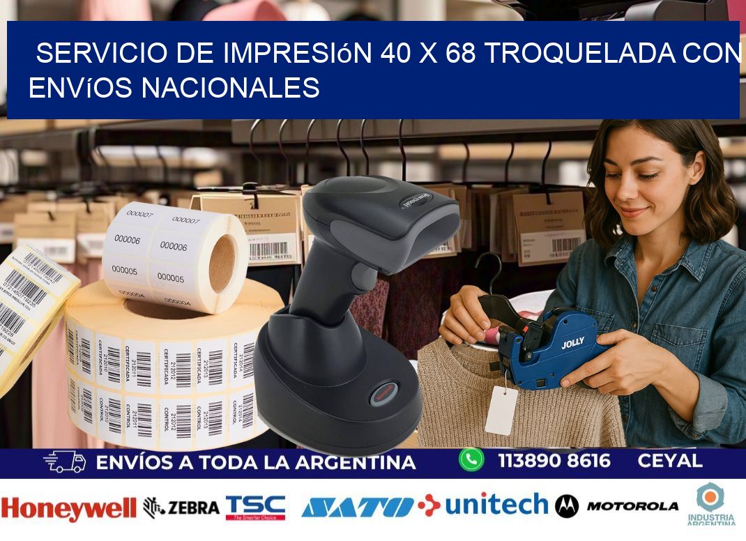 Servicio de impresión 40 x 68 troquelada con envíos nacionales