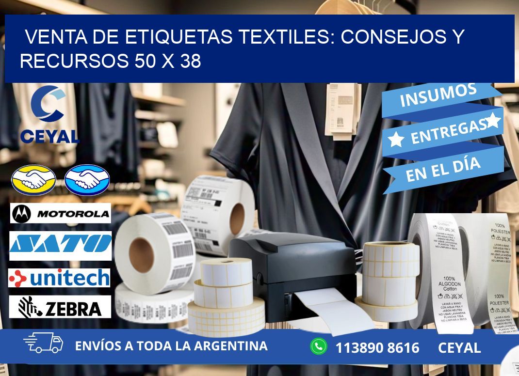 Venta de Etiquetas Textiles: Consejos y Recursos 50 x 38
