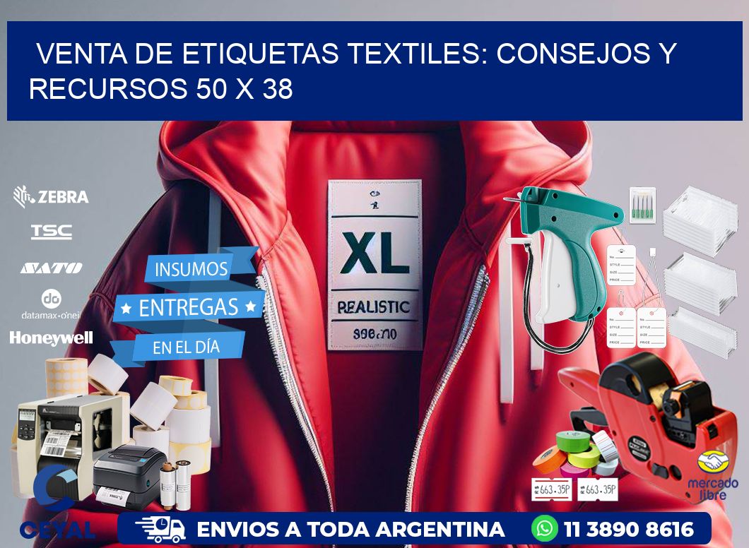 Venta de Etiquetas Textiles: Consejos y Recursos 50 x 38