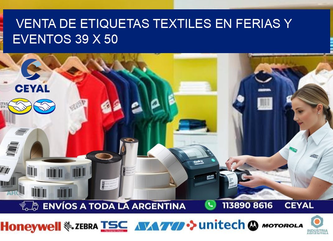 Venta de Etiquetas Textiles en Ferias y Eventos 39 x 50