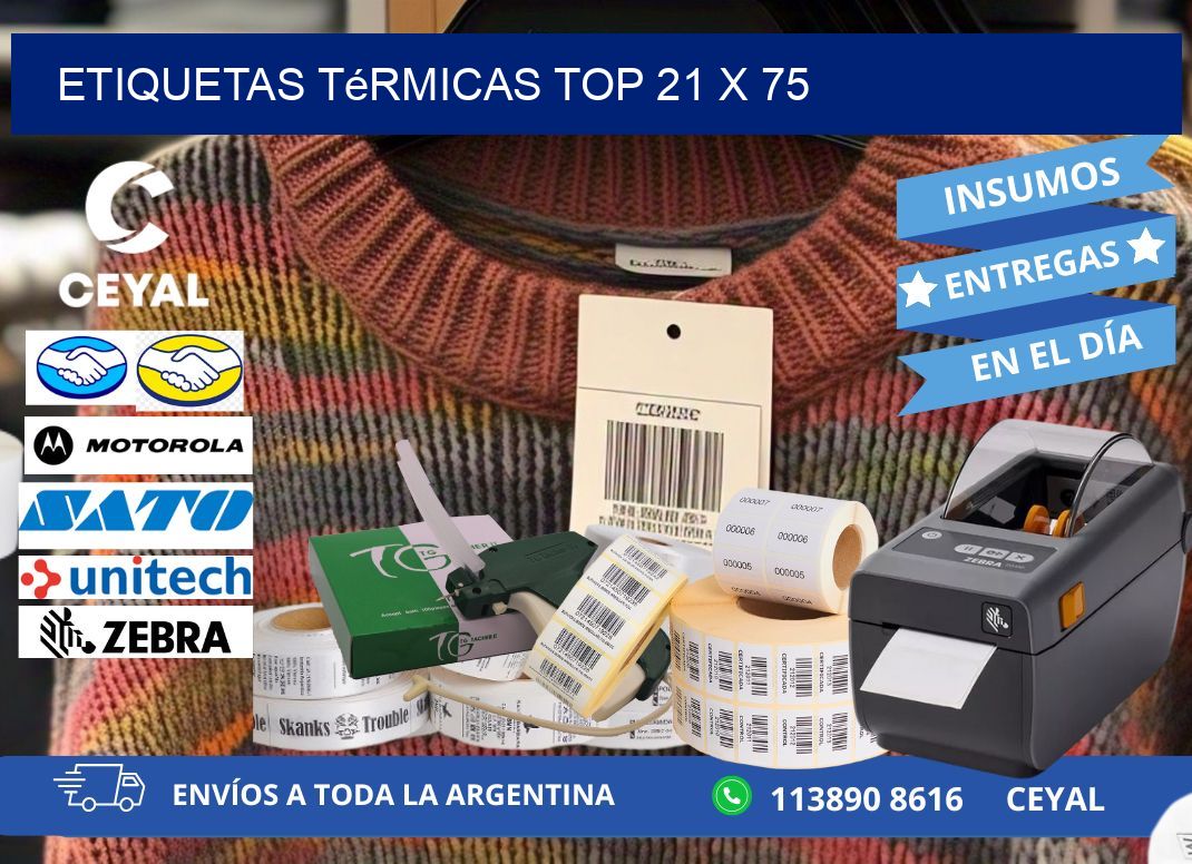 etiquetas Térmicas top 21 x 75