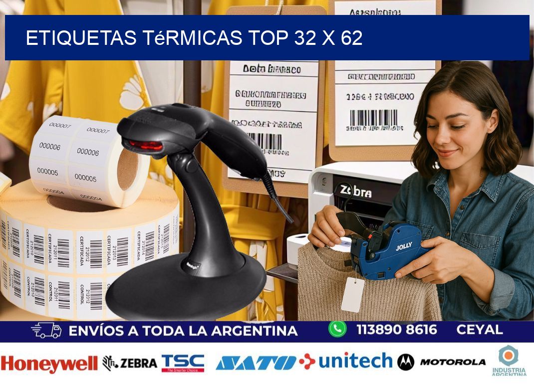 etiquetas Térmicas top 32 x 62