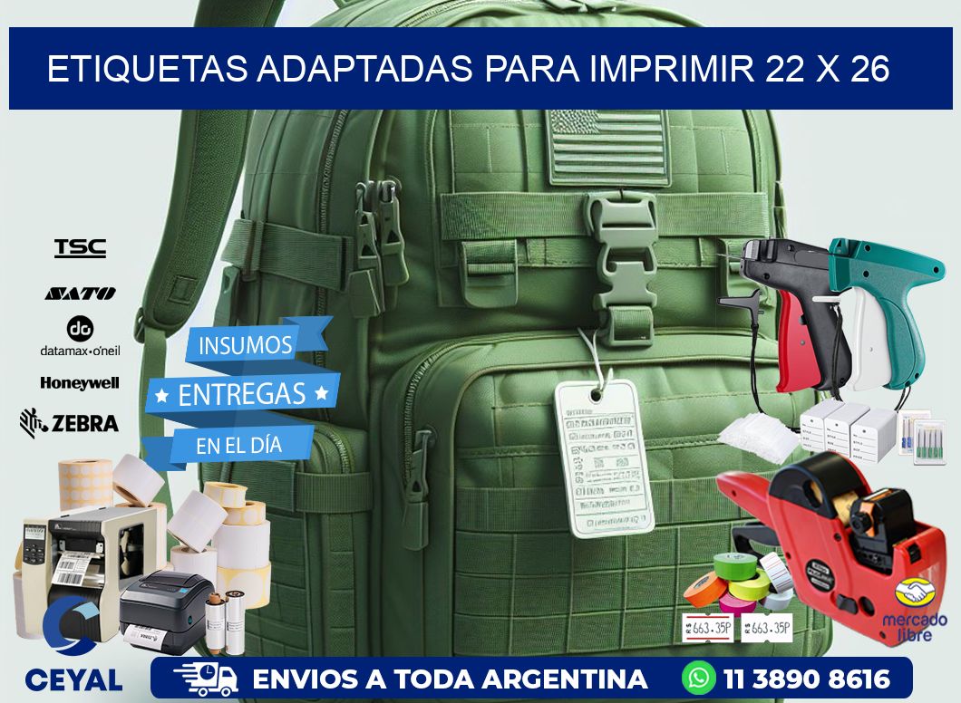 etiquetas adaptadas para imprimir 22 x 26