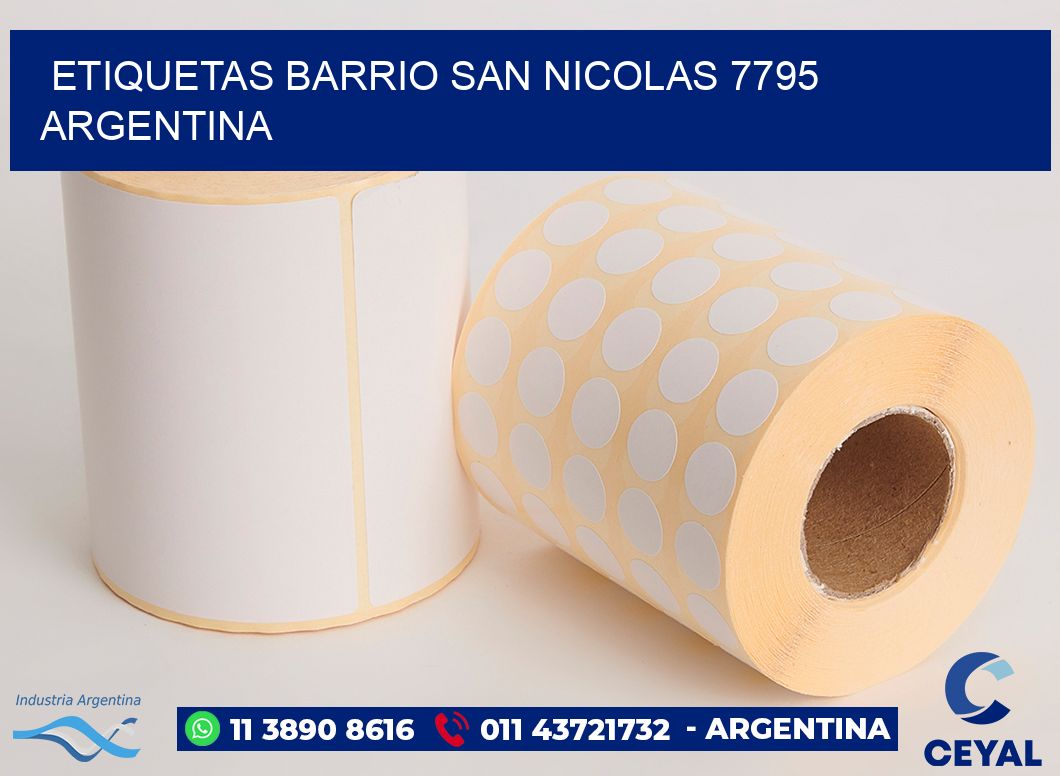etiquetas barrio san nicolas 7795 argentina