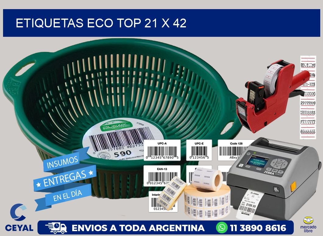 etiquetas eco top 21 x 42