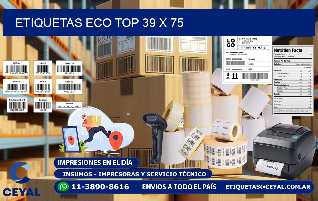 etiquetas eco top 39 x 75