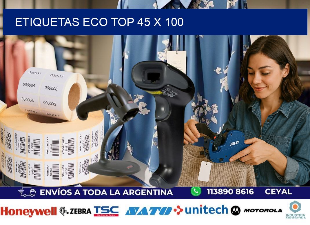 etiquetas eco top 45 x 100