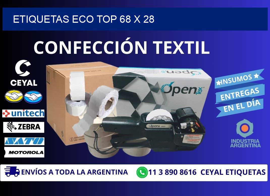etiquetas eco top 68 x 28