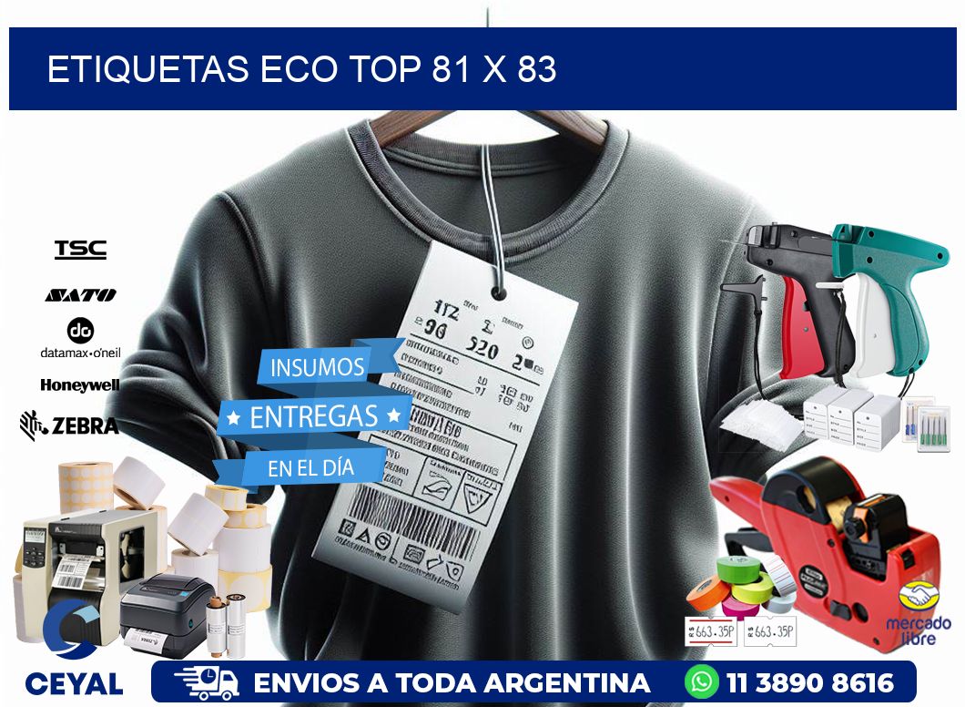etiquetas eco top 81 x 83