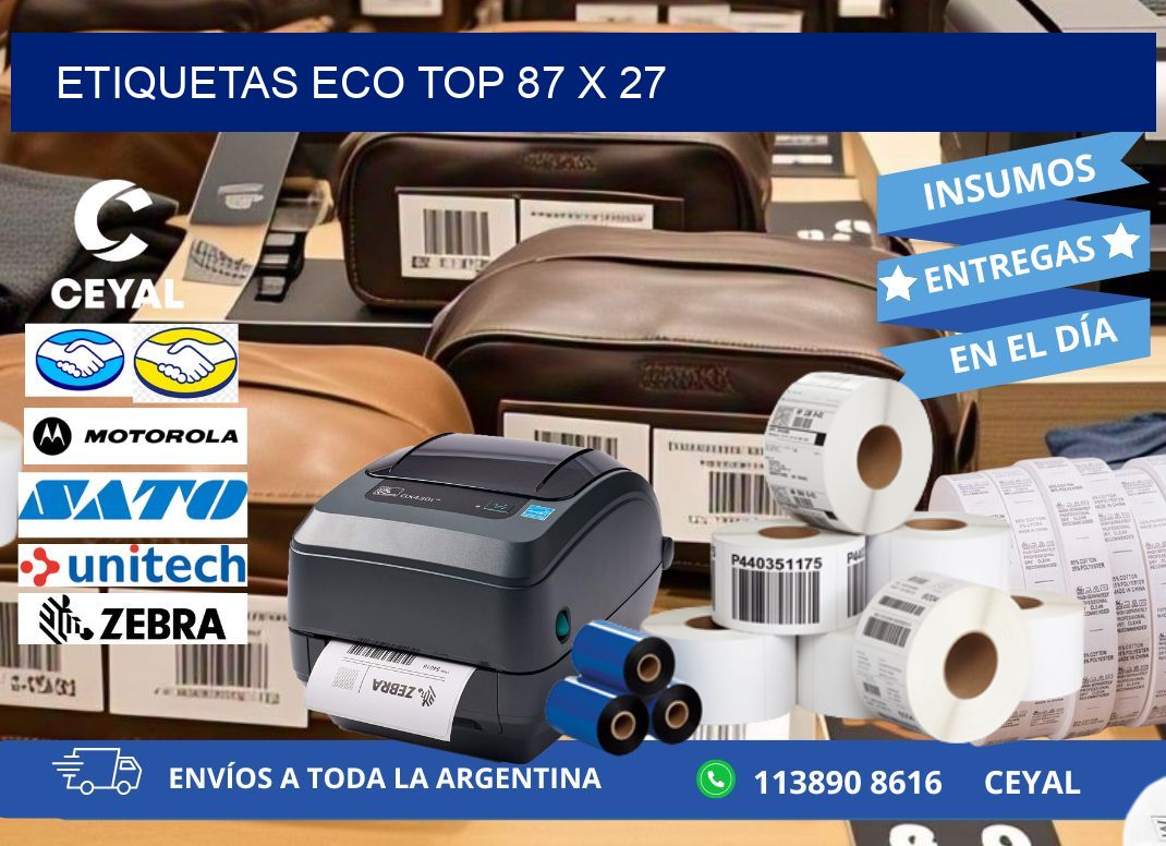 etiquetas eco top 87 x 27