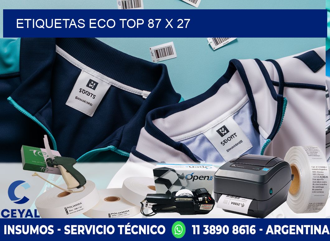 etiquetas eco top 87 x 27