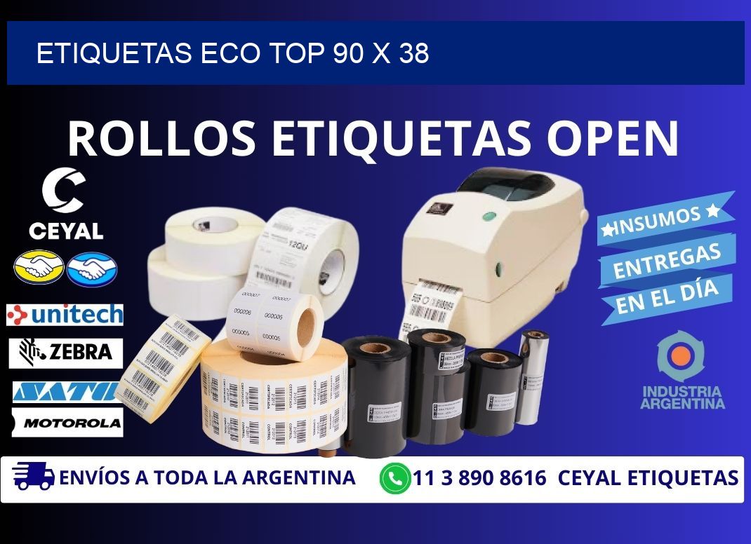 etiquetas eco top 90 x 38