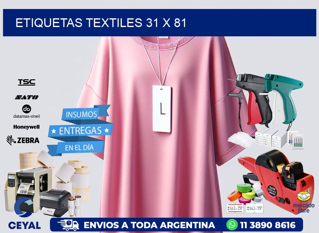 etiquetas textiles 31 x 81