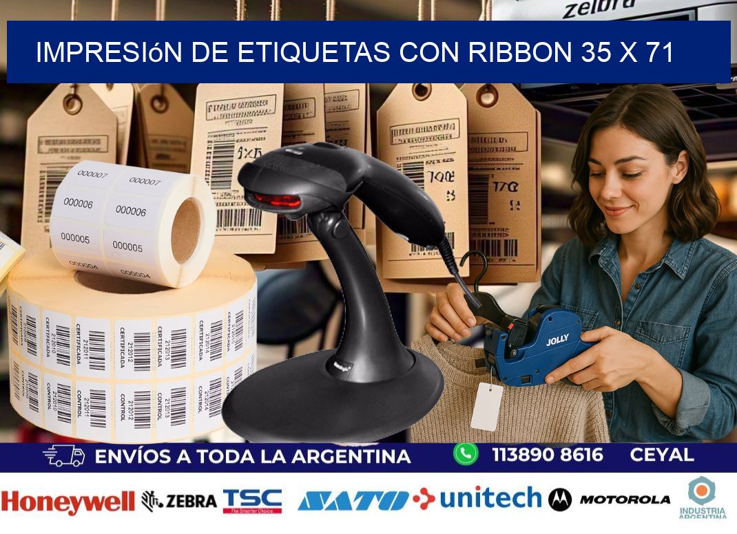 impresión de etiquetas con ribbon 35 x 71