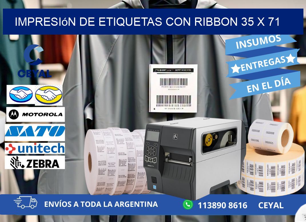 impresión de etiquetas con ribbon 35 x 71