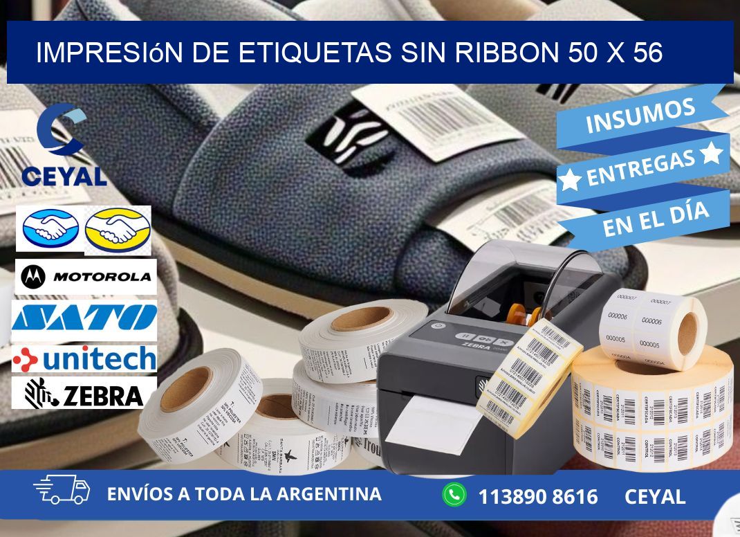impresión de etiquetas sin ribbon 50 x 56