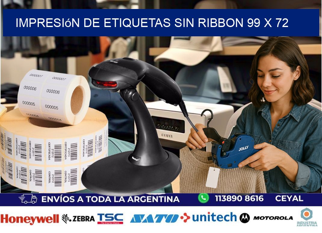 impresión de etiquetas sin ribbon 99 x 72