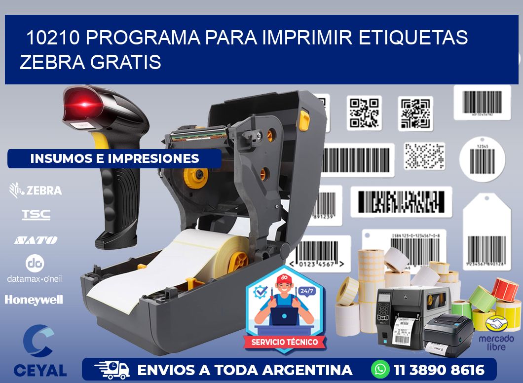 10210 Programa para imprimir etiquetas Zebra gratis