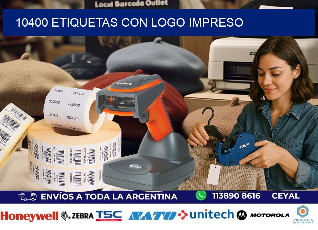 10400 Etiquetas con logo impreso