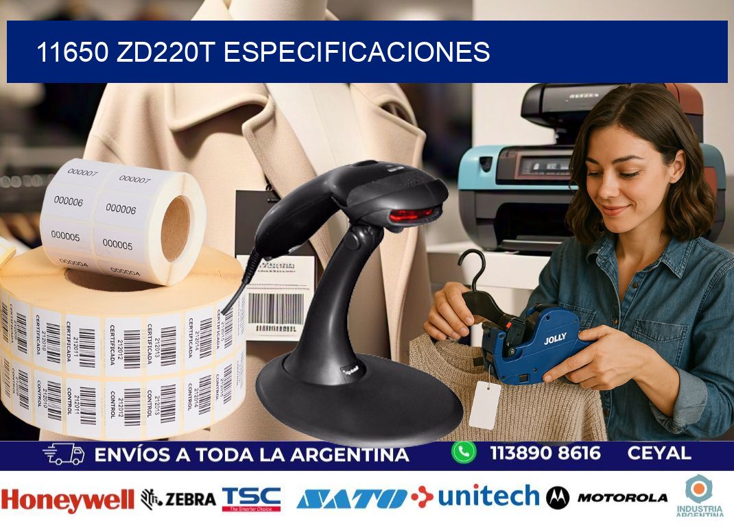 11650 ZD220t especificaciones