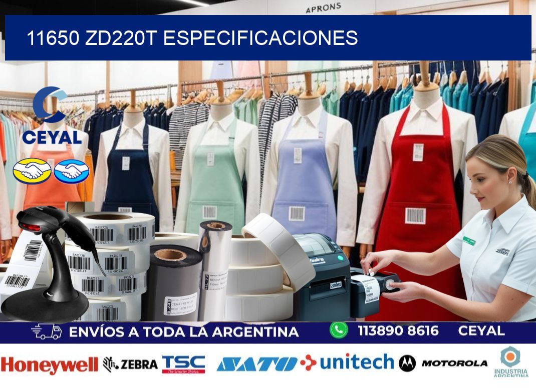 11650 ZD220t especificaciones
