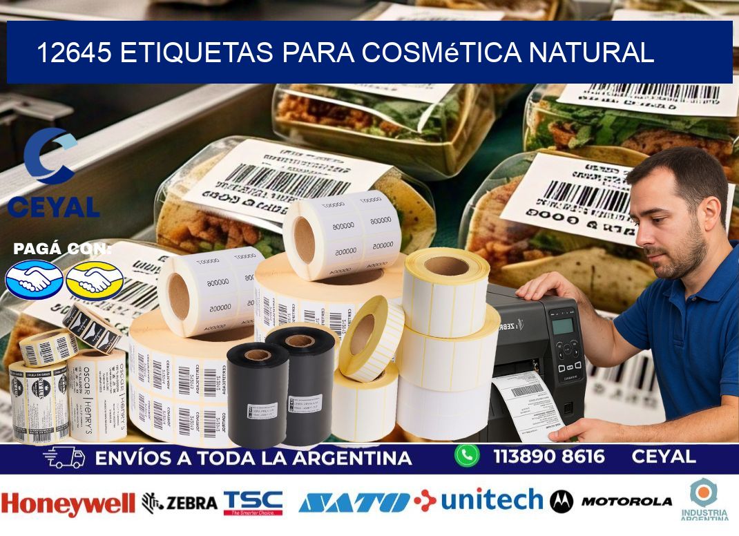 12645 Etiquetas para cosmética natural