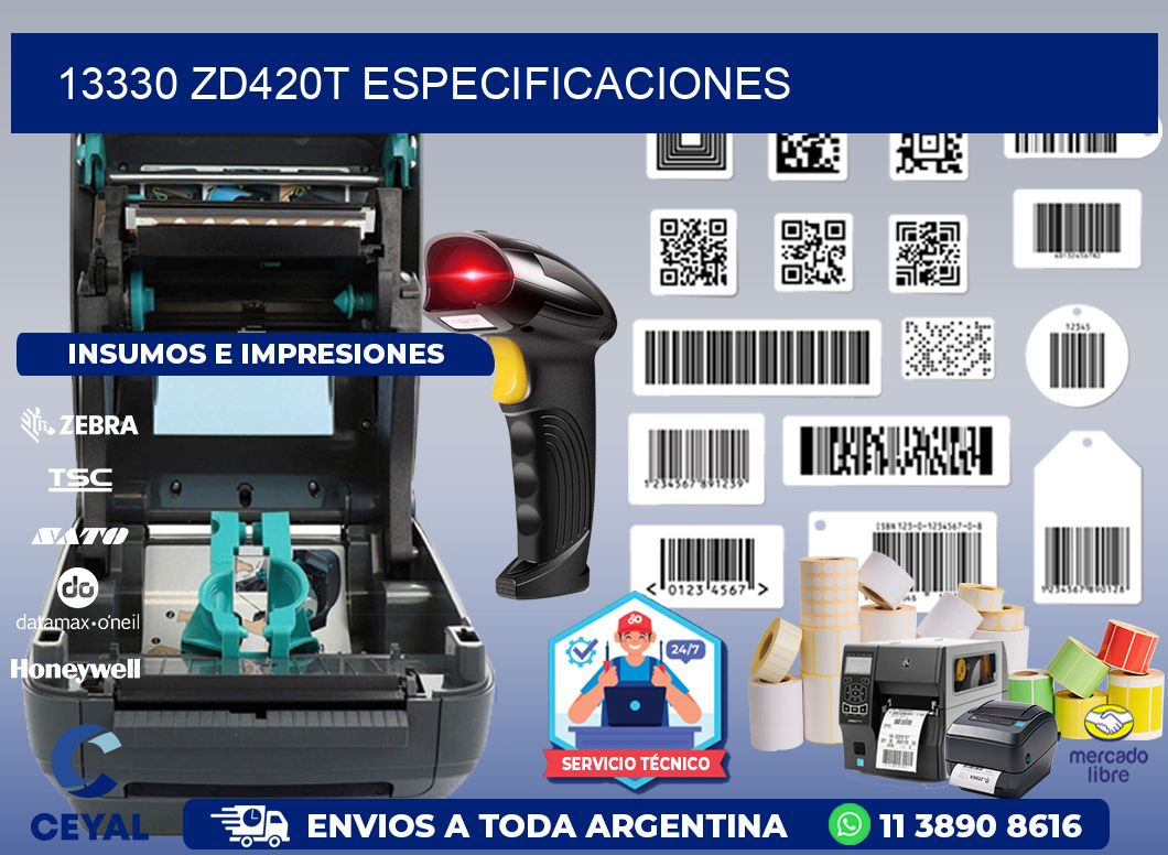 13330 ZD420t especificaciones